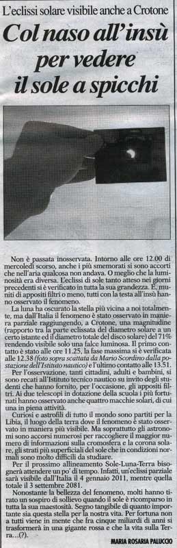 Stampa locale - il Crotonese